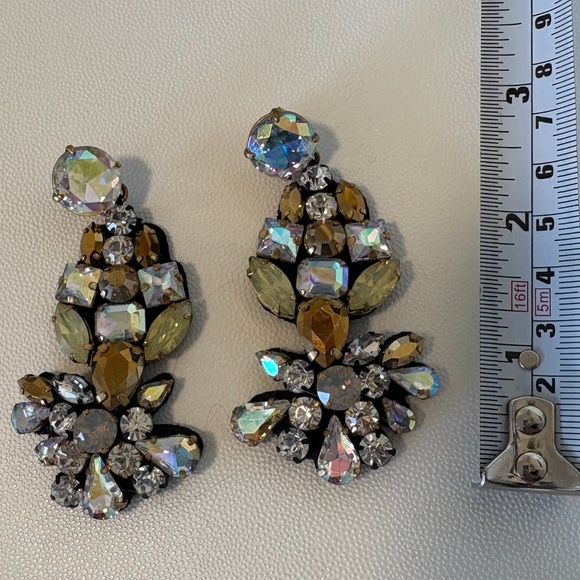 J Crew Crystal Statement Earrings - Picture 1 of 2